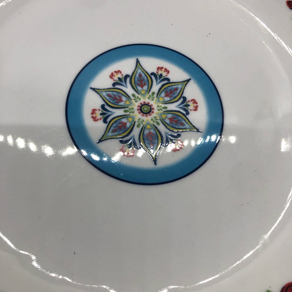 Euro Ceramica Zanzibar 8.5” Pasta Bowl Dinner Floral Roses Ceramic REPLACEMENT - Picture 8 of 12